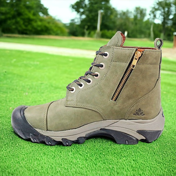 Zipper Boot Olive Color Best Nubuck Leather Boot for Men PhaBhu