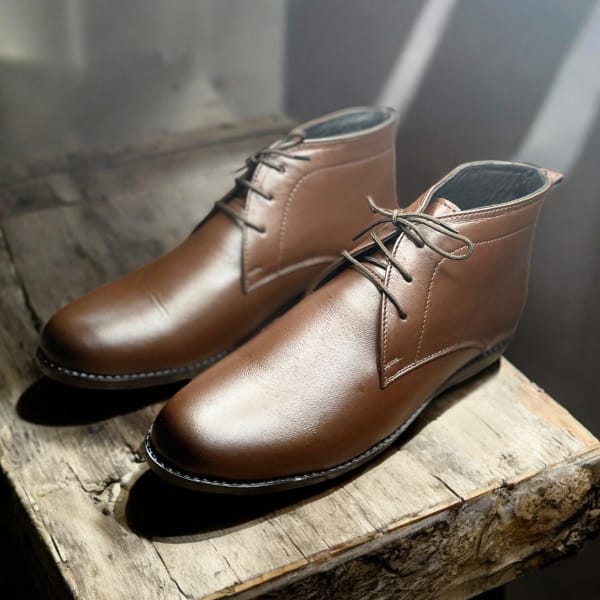 branded brown chukka boot