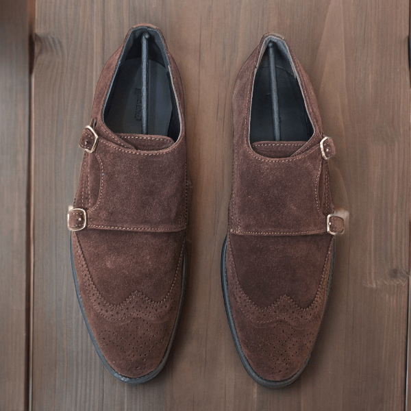 leather monk shoes for men