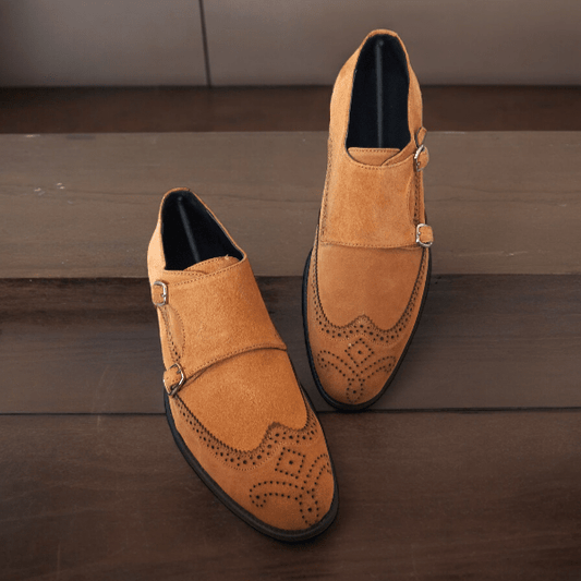 tan monk shoes 