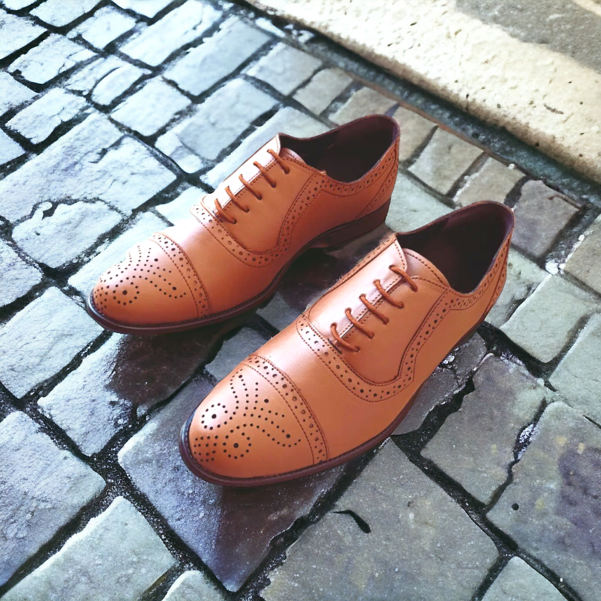 buy tan brogue shoes for men