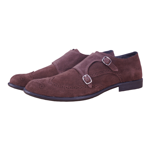 Mens suede double on sale monk strap shoes